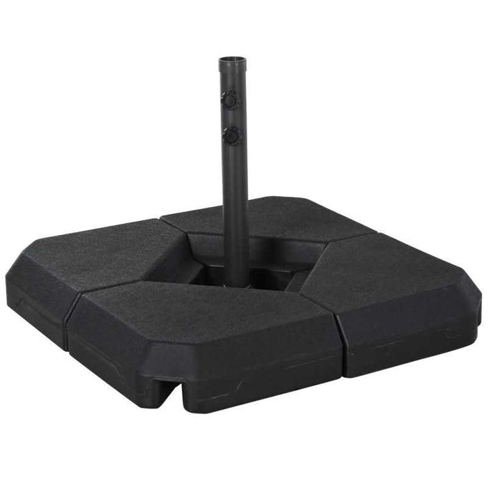 Основа за чадър Outsunny, пълнима с вода или пясък, до 60 кг