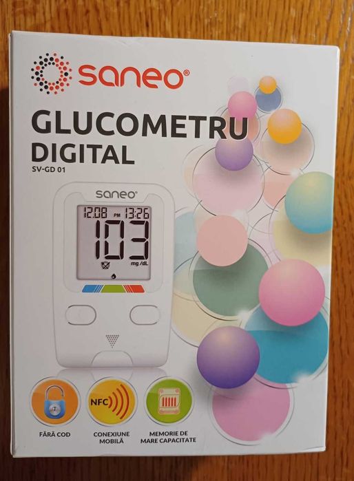 Glucometru fără cod, memorie mare capacitate măsurare precisă glicemie