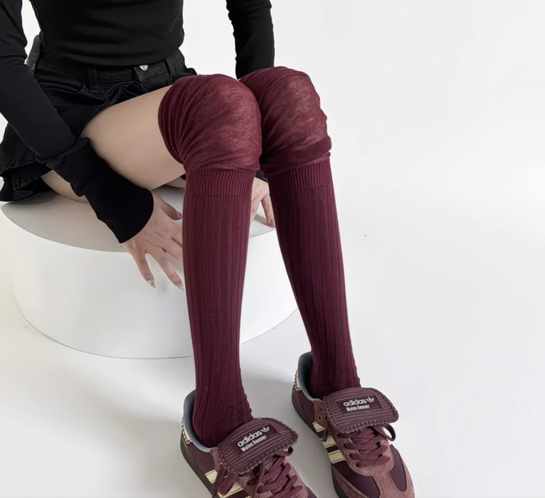 Высокие гольфы оверни в рубчик