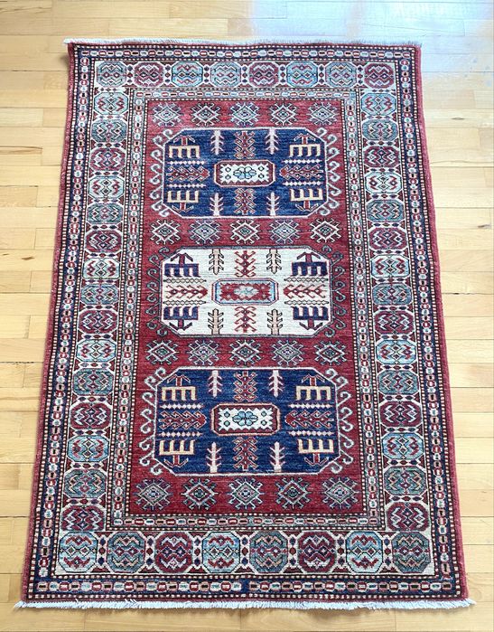 Covor lana si matase manual nou