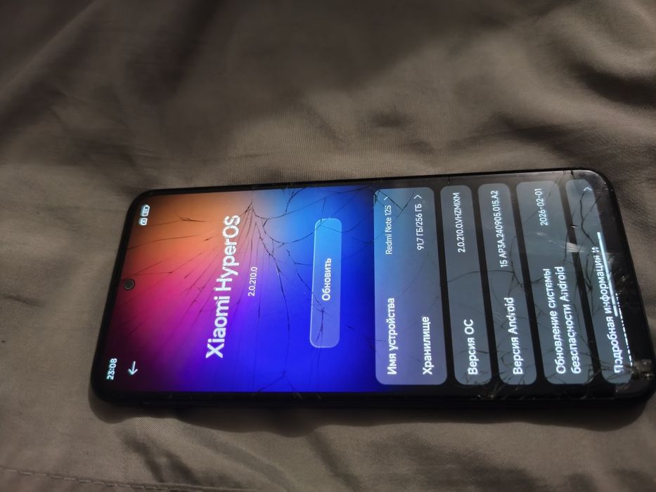 Redmi Note 12S 256 Гб (Полностью рабочий / Разбит экран)