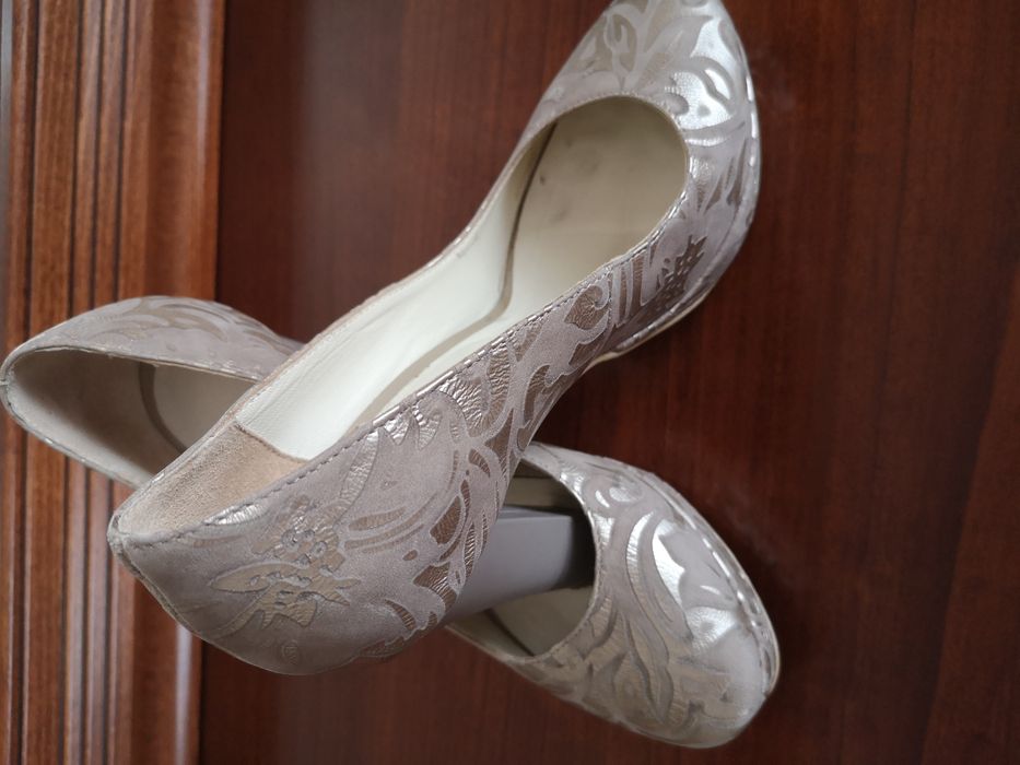 Pantofi Botta de ocazie din piele brocata,