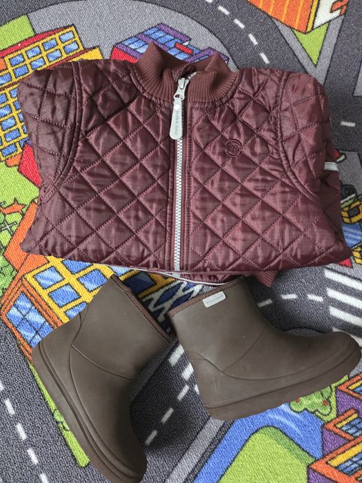 Set costum termic Mikkline si cizme Enfant lana