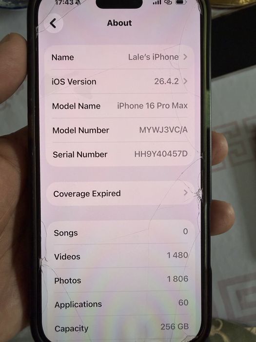 iPhone 16 Pro Max 256 ГБ, Natural Titanium