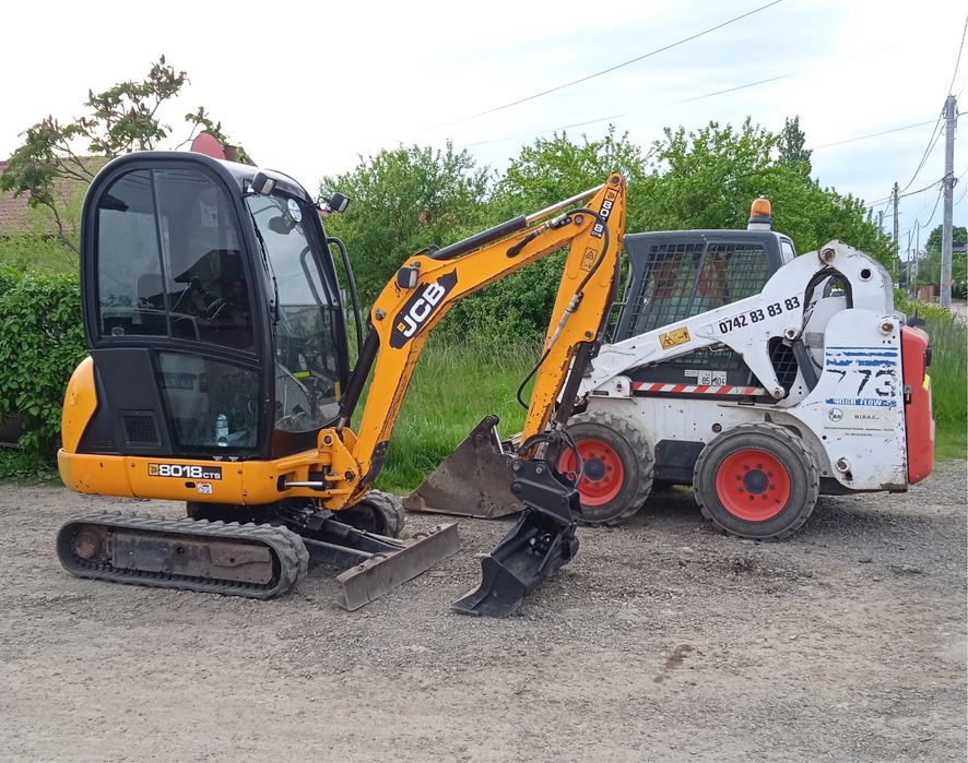 Inchiriez miniexcavator bobcat sapaturi santuri
