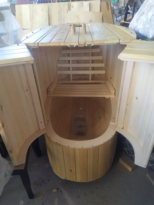 Фито бочка в комплекте с парогенератором 
Разборная, кедровая сосна 
В