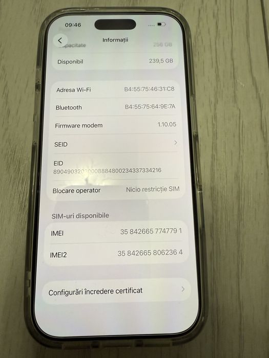 iPhone 17 Pro , Deep Blue , 256GB , NOU