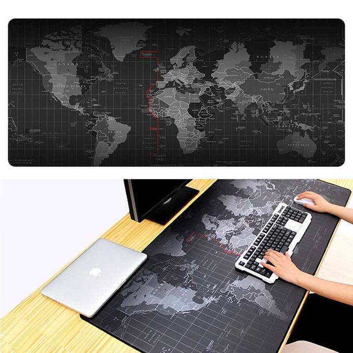 НОВИ WorldMap XXL Геймърски пад подложка за мишка gaming mouse pad RGB