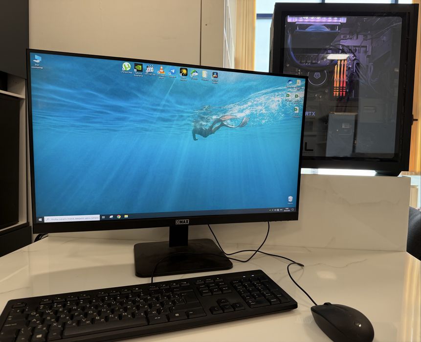 Мощный ПК RTX 3070 Ti + 48GB + монитор 27” / полный комплект