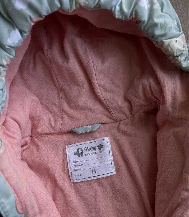 Комбинезон демисезонный для девочки 74 р-р