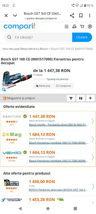 Pendular Bosch GST 160 CE ca nou