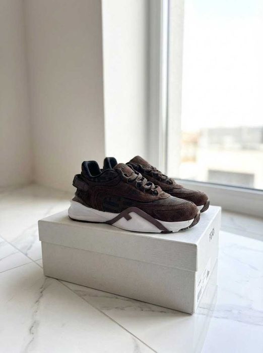 Adidasi FENDI Flow Maro - Brown - Full Box