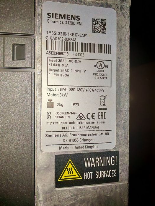 Convertizor frecventa Siemens