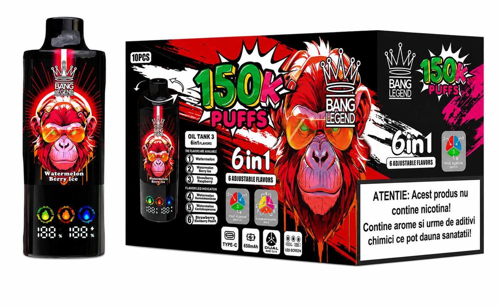 Vape Bang Legend 150.000 puffs, 6 in 1 (model 2026)