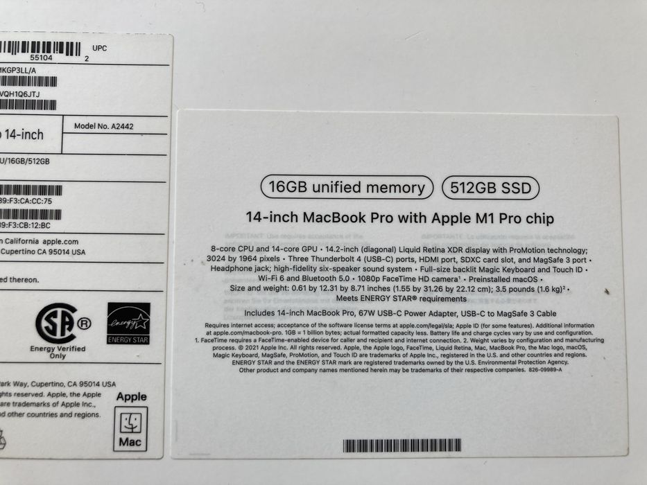 96%/26 Cycle Apple MacBook Pro M1 Pro 14-inch