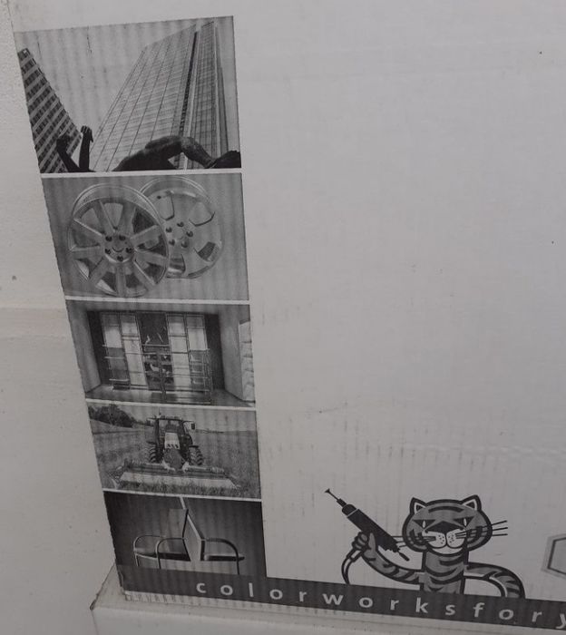 Vopsea electrostatica gri in mai multe nuanta cu pigment