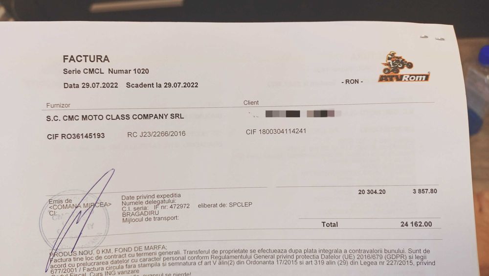 Motocicletă CF Moto300SR 600km