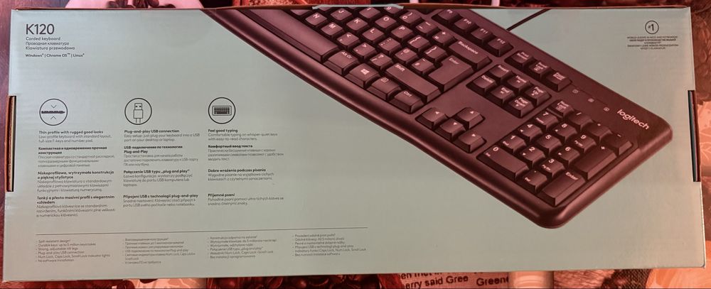 Logitech K120 проводная клавиатура