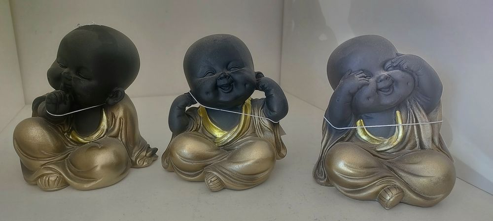 Буда Бебе Фигура За Декорация Комплект - Не Чух,Не Видях и Не Разбрах