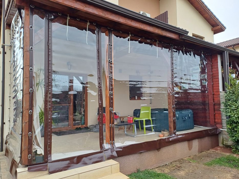 Inchidere terasa cu folie crystal transparent