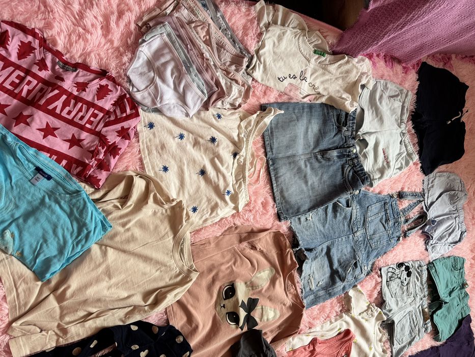 Benetton Zara HM MNG Дрехи за момиче 7-8 години, 72 броя за 62 евро