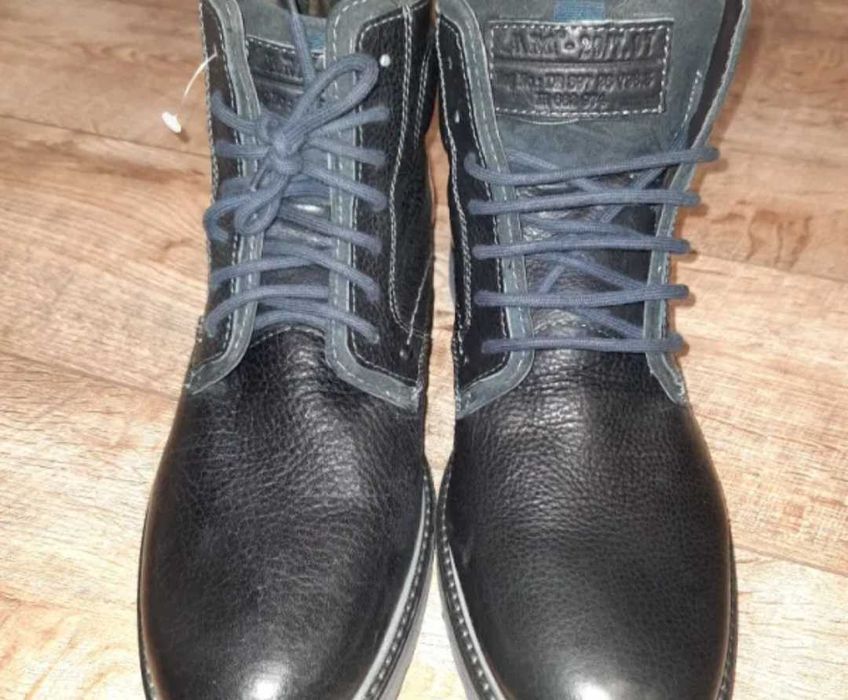 н.44 AM SHOE Mens Leather Lace Up Boots