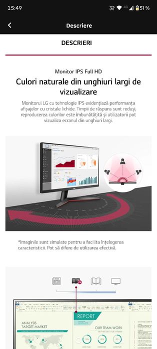 Monitor lg 24 inchi