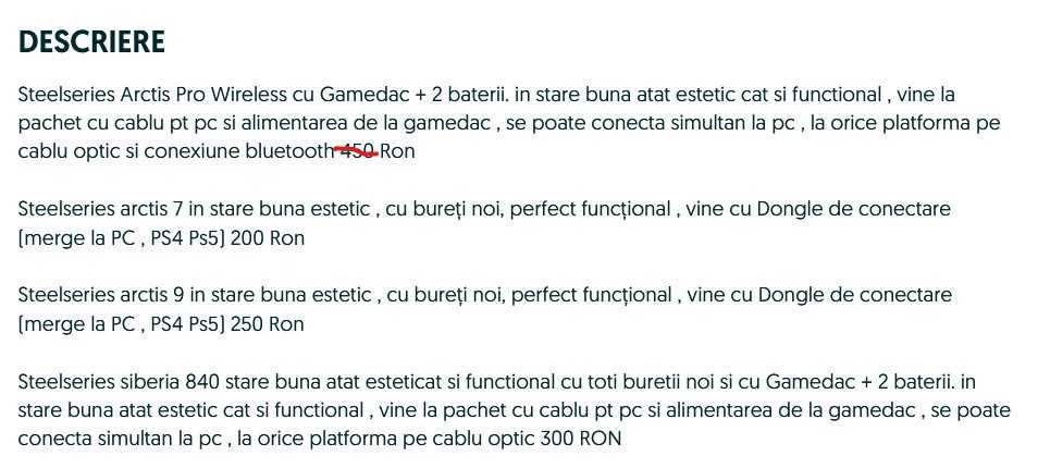 SteelSeries Arctis Pro Wireless – sunet Hi-Res, PC / PS / TV