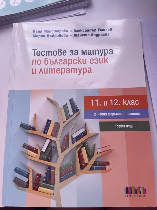 Помагала за ДЗИ 12 клас български език