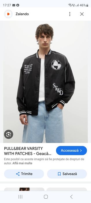 Geaca bomber de primavara Pull&Bear marime L