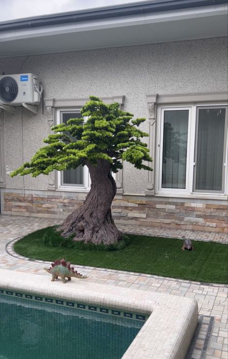 Бонсай искуственный  с натуральными растениями.