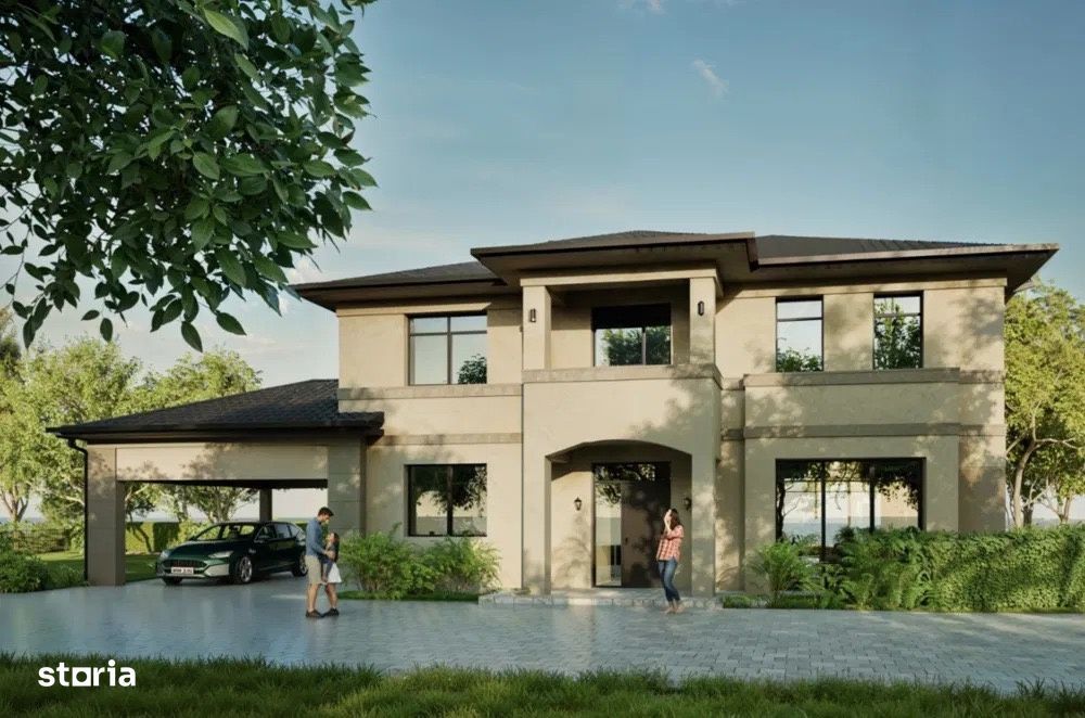 Casa individuala nZEB, 175 mp utili, teren 540 mp, garaj | Floresti