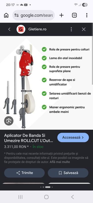 Vand aplicator banda gipscarton