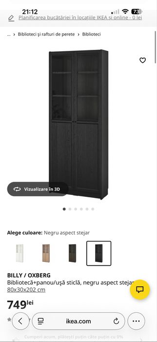 Biblioteca billy/oxberg ikea