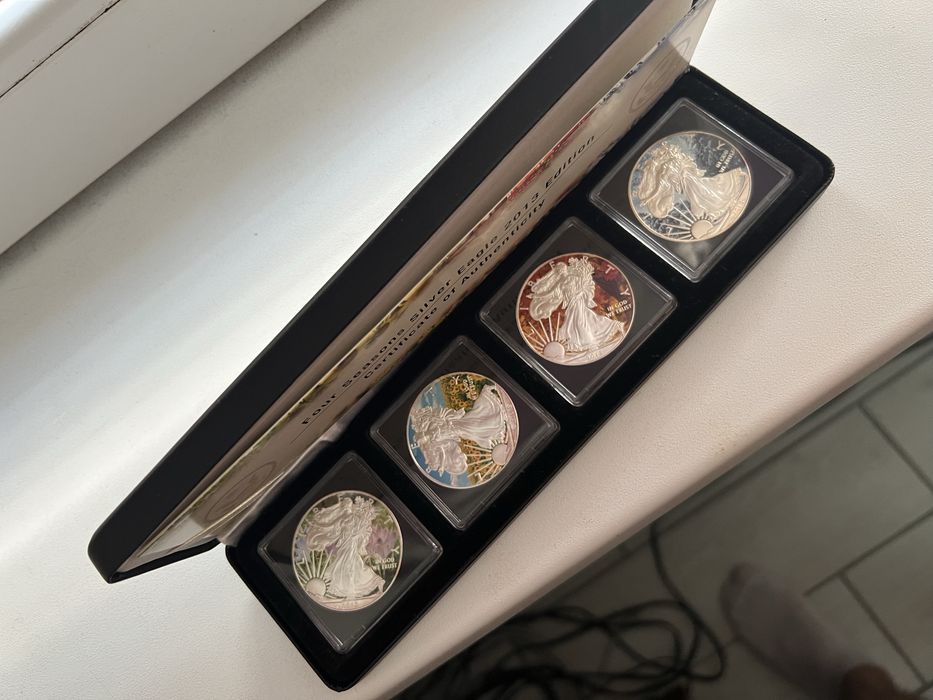 Американски монети Four Seasons Silver Eagle 2013 Edition