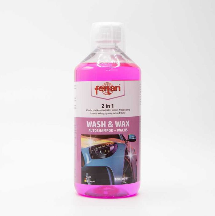 Șampon auto cu ceară, curăță îngrijește vehiculul FERTAN WASH & WAX 1l