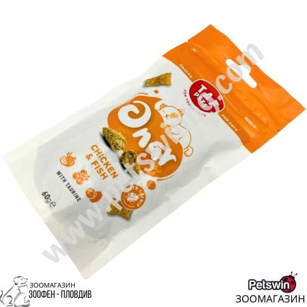 Лакомство за Котки - 60гр. - Chicken&Fish - с Таурин - T.A.F Pets