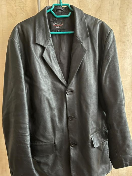 Кожаный пиджак мужской.