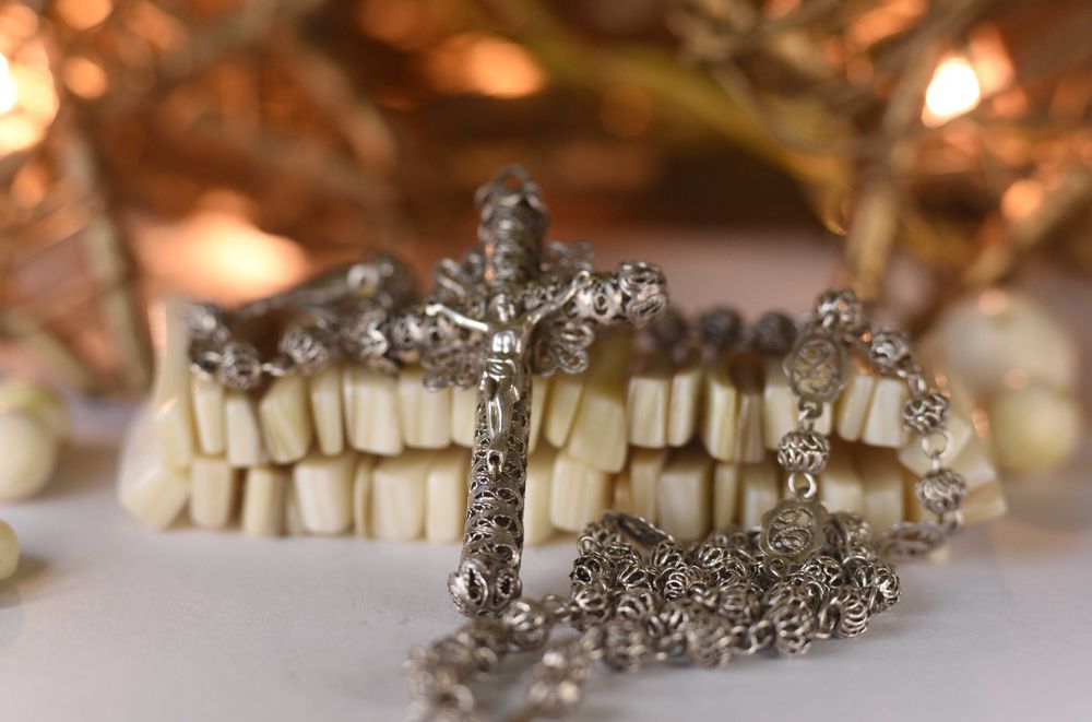 Rozariu argint vintage filigranat – Spania