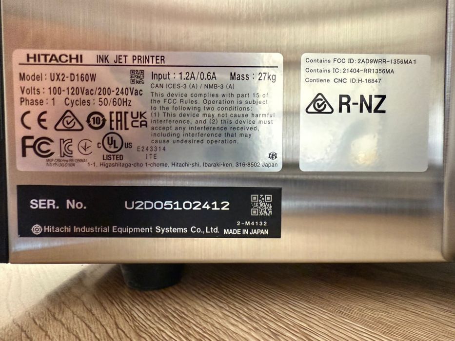 Промышленый принтер Маркиратор Датировщик HITACHI краски растворитель