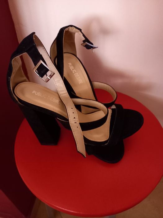 Sandale piele întoarsă 24 cm