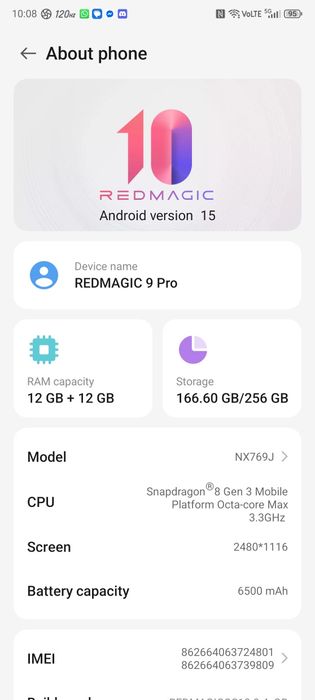 RedMagic 9 Pro 12GB RAM Snapdragon 8 Gen 3