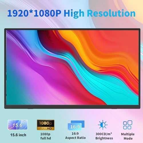 Нов 15.6" Безжичен преносим монитор батерия 1080P IPS 60Hz Втори екран