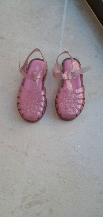 Sandale Mini Melissa Roz cu sclipici, parfumate, mar. 28-29, 11uk noi