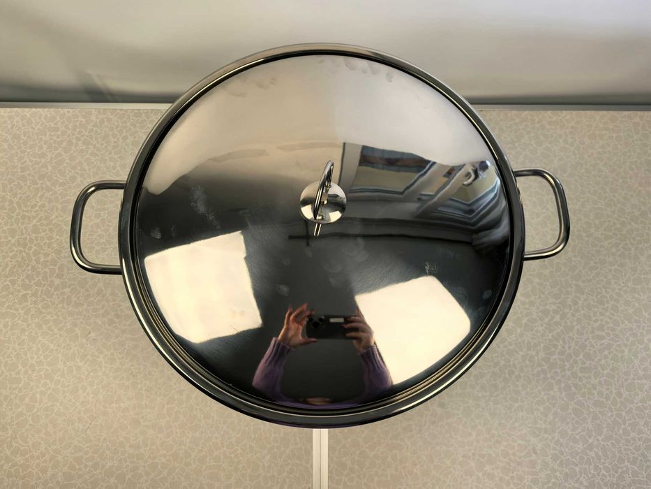 Oala inox 36x25 cm 25 litri cu capac metal 320 lei