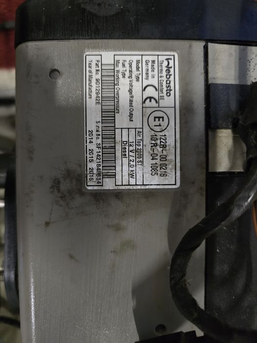 Vand sirocou Webasto