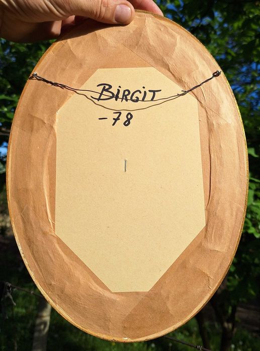 Vând goblen înrămat, o pereche doamnă și un gentleman.