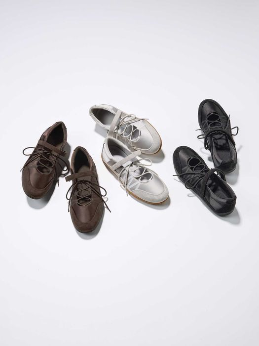 Uniqlo GU балетки на шнуровках 38р М Lace Up Ballet Sneakers