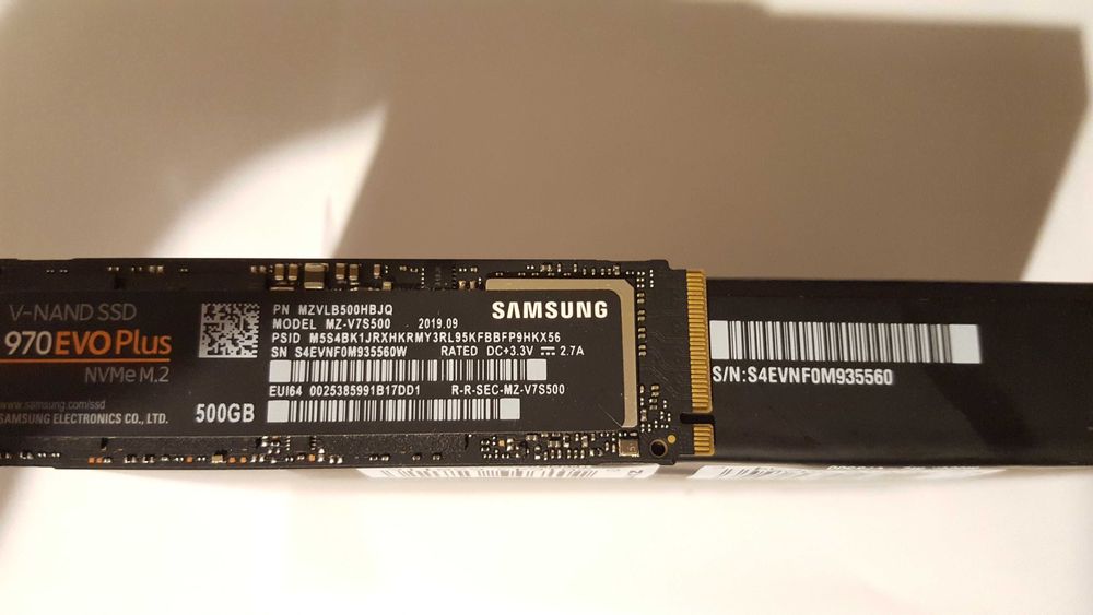 SSD Samsung 970 Evo Plus 500GB NVME PCI Express M.2 TLC PCI-E