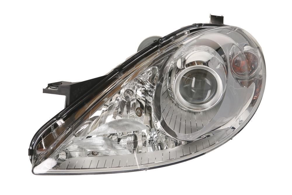 Far Mercedes Clasa A (W169) 09.2004-05.2008 TYC partea Stanga, tip bec H7+H7, reglaj pneumatic, cu lupa